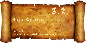 Beju Katalin névjegykártya